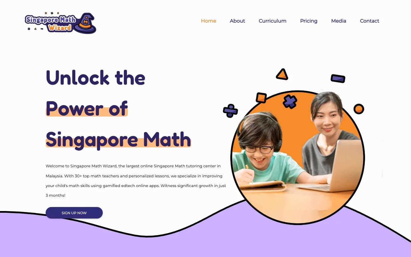 The old homepage: a plain layout with a large photo, oversized headings and a basic navigation bar